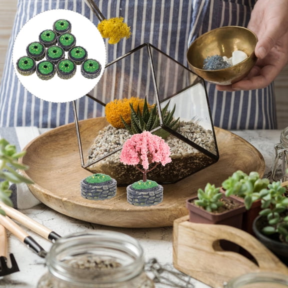 Pretyzoom model trees with base tree base plastic Multi 10pcs