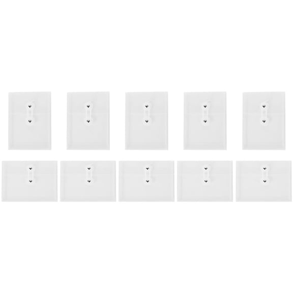 Pretyzoom 10Pcs Transparent Document Holders with Rope Wrap for Office File Organization