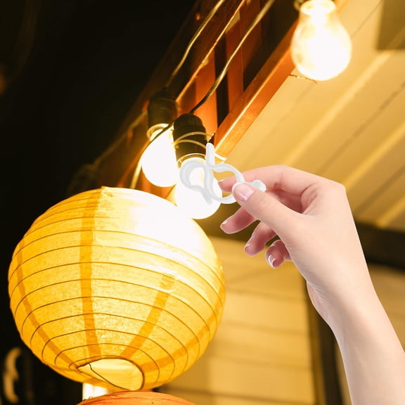 Pretyzoom 10Pcs White Rv Plastic Hooks with Smooth Edges for Awning Roller Bar Use Outdoors