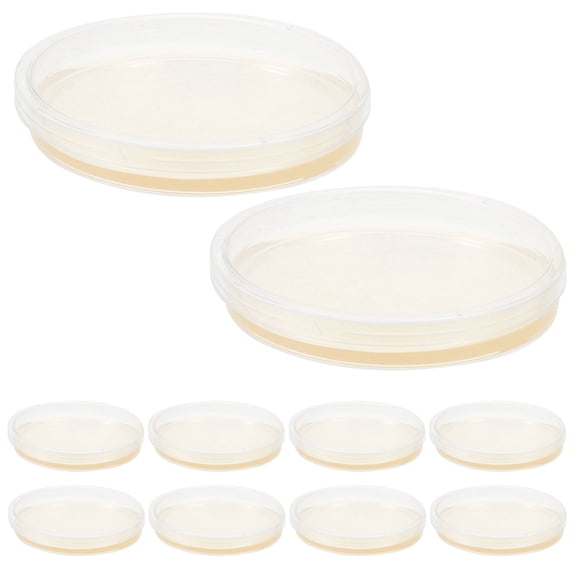 Pretyzoom 10pcs Agar Plates for Experiment Multi Agar Dishes Mycology for Students