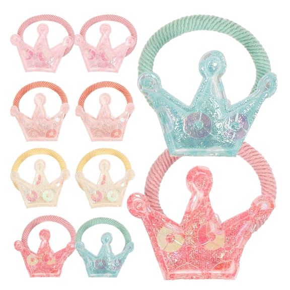 Pretyzoom Crown for Dogs Tiara Crown Fabric 10pcs