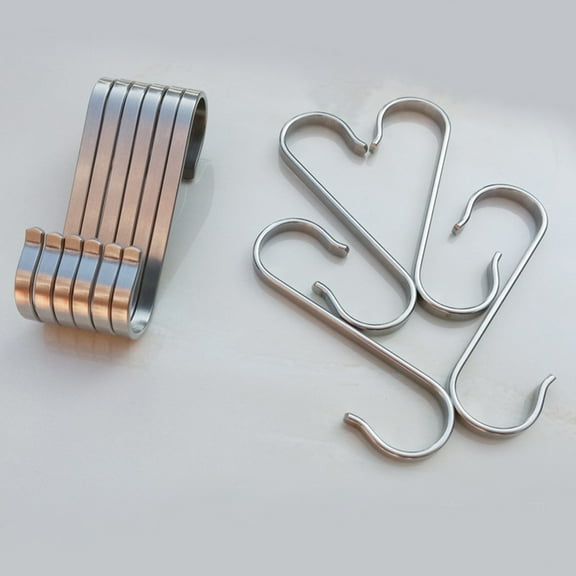 Pretyzoom Stainless Steel Heavy Duty Hook Kitchen Utensil Organizer 10pcs