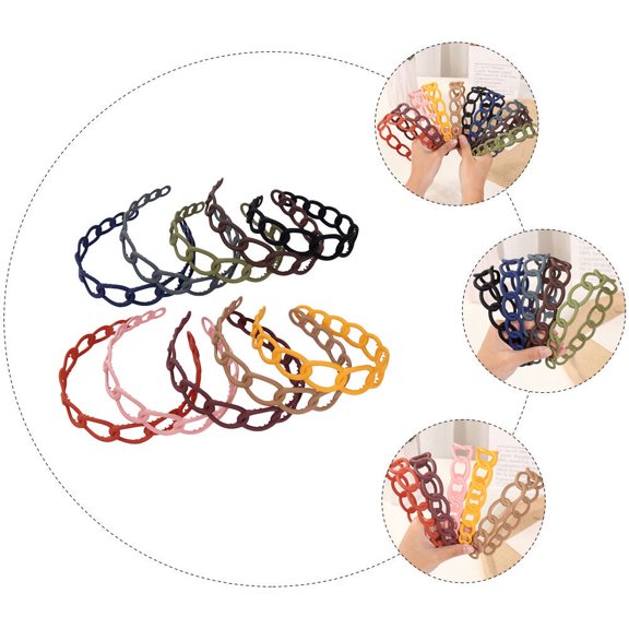Pretyzoom Assorted Color Girl Headbands for Women's Comfortable Hair Hoops Perfect for Parties and Photos 10pcs