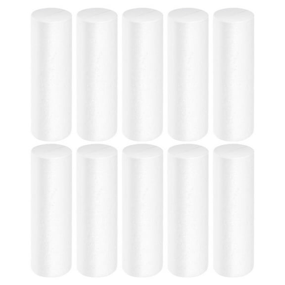 Pretyzoom 10pcs Small Thin Cylinder White Polystyrene Foam For Flower Arrangements Perfect For Weddings