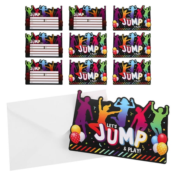 Pretyzoom Black Spooky Invites with Fun Jumping Theme for Memorable Parties