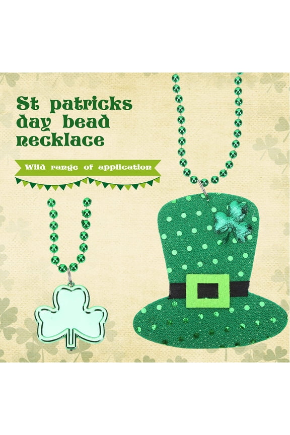 12Pcs Bead Necklace St Patricks Day Accessories for Wall Hanging and Party Use