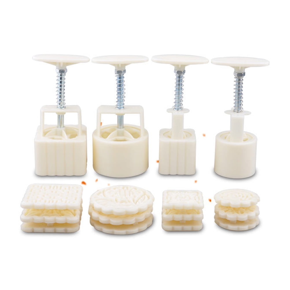 Pretyzoom 16 Pcs Moon Cake Molds for Baking Decorating Desserts with ...