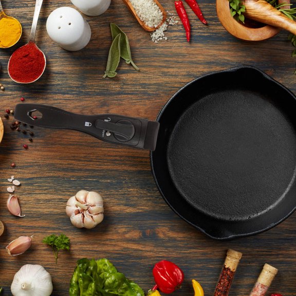 Pretyzoom 1Pc Ergonomic Black Kitchen Pan Handle Grip with Bakelite Material for Simple Installation