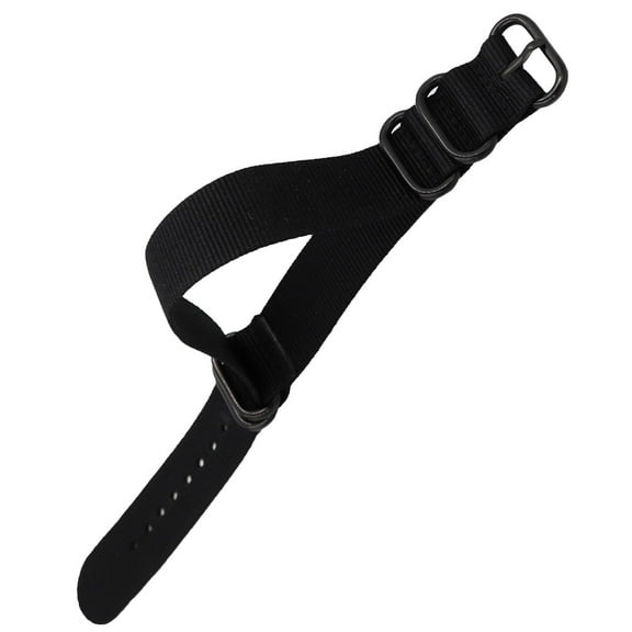 Pretyzoom Nylon Watch Strap Black Comfortable Smooth Texture Band for Watch 1Pc