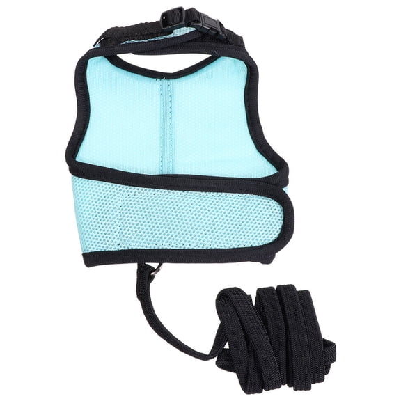 Pretyzoom Pet Harness Traction Rope Small for Pet Use Nylon Blue Comfortable Breathable Strong Durable Rabbit Pulling Rope 1Pc 1.5ft