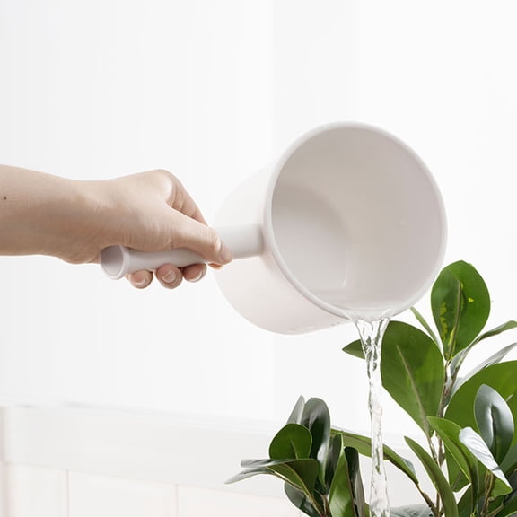 Pretyzoom 1Pc Ergonomic White Plastic Water Spoon for Kitchen and Bath