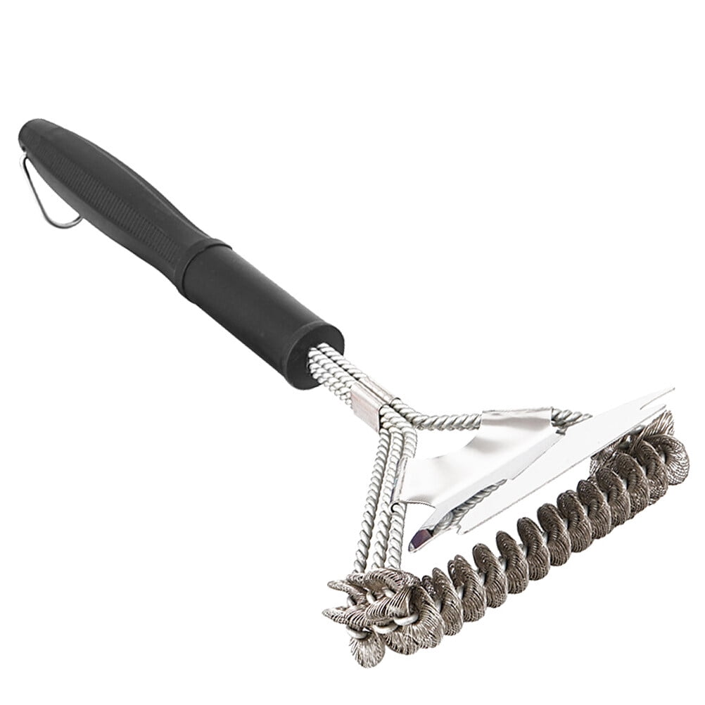 Pretyzoom Outdoor BBQ Brush Barbecue Cleaning Brush Galvanized Wire Assorted Color 1Set