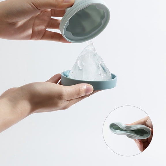 Pretyzoom 1Pcs Blue Ice Cube Trays for Ice Making and Drinking in Kitchen Use