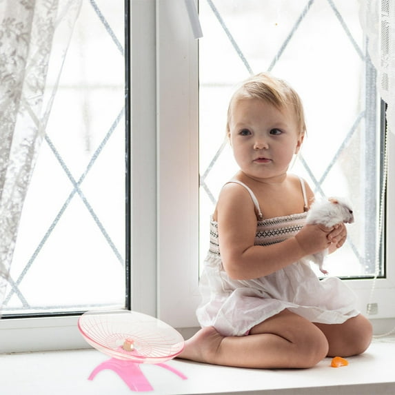 Pretyzoom 1Pcs Wheel Pet Toy Pink Plastic for Hamsters and Hedgehogs Exercise