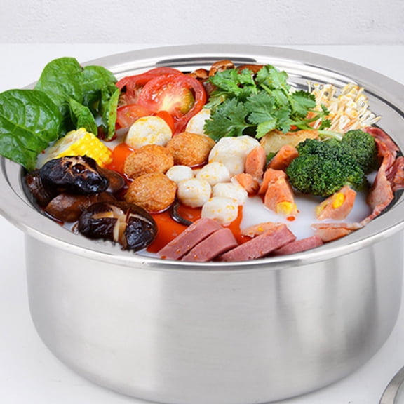 Pretyzoom 1Pcs Induction Pots Easy to Cook Hot Pot Stainless Steel for Cooking Individuals