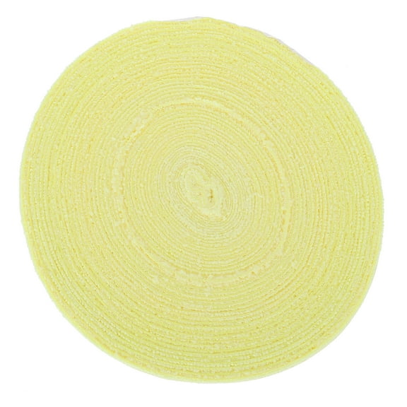 Pretyzoom 1Pc Yellow Anti Skid Racket Grip Sweatband Fiber Handle Tape Comfortable Outdoor Accessory