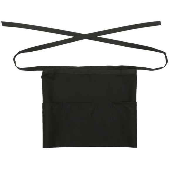 Pretyzoom High Durability Black Server Waist Apron for Restaurant Hotel and Dinner Party Use