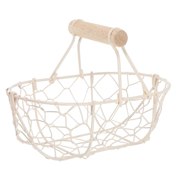 Pretyzoom Golden Iron Fruit Basket for Pantry Japanese Elegant Design Stackable Kitchen Storage Organizer