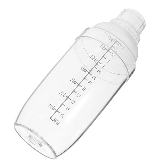 Pretyzoom Transparent Plastic Cocktail Shaker with Scale for Home Bar Beverage Mixing