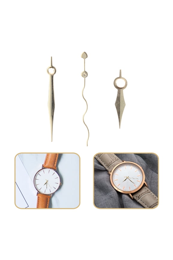 1Set Replacement Watch Hands Set with Fine Tip Minute and Ripple Seconds Hand for Mechanical Watches