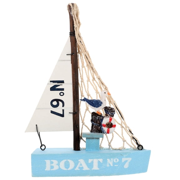 Pretyzoom Nautical Themed Decor Sailing Ship Decoration Synthetic Material 1Pcs