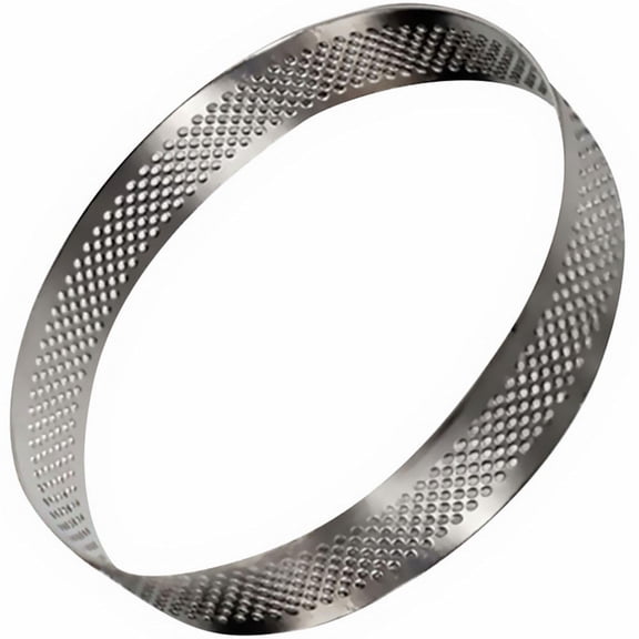 Pretyzoom Silver Stainless Steel Round Tarts Circle Cake Mold 1Pack Demoulding Non-Stick