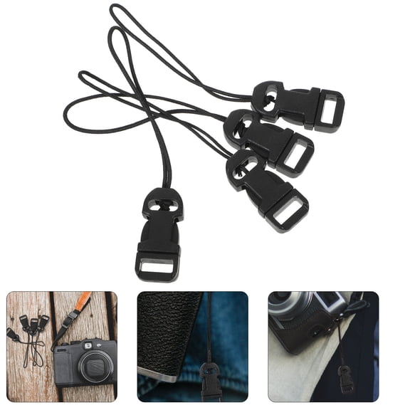 Pretyzoom 2Pairs Quick Release Camera Buckle with Plastic Qd Connector for Dslr and Mirrorless Cameras Black