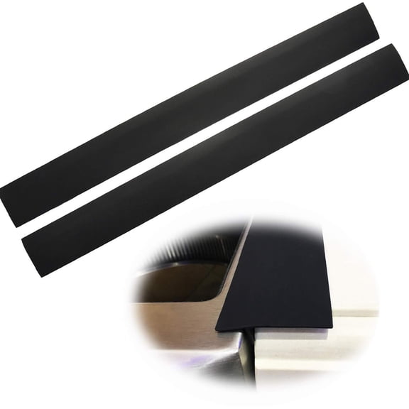 Pretyzoom 2-Pack Black Silicone Stove Counter Spacers, Easy to Cut, Kitchen Accessories for Homeowners