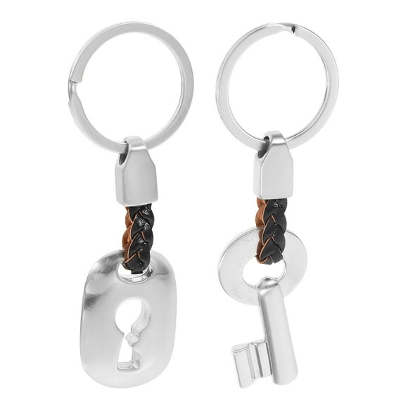 2 Pcs Matching Keychains Fashion Silver Key Lock For Couples Birthday
