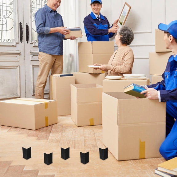 Pretyzoom 20Pcs Black Corner Edge Protectors for Packaging Thickened Impact Resistant