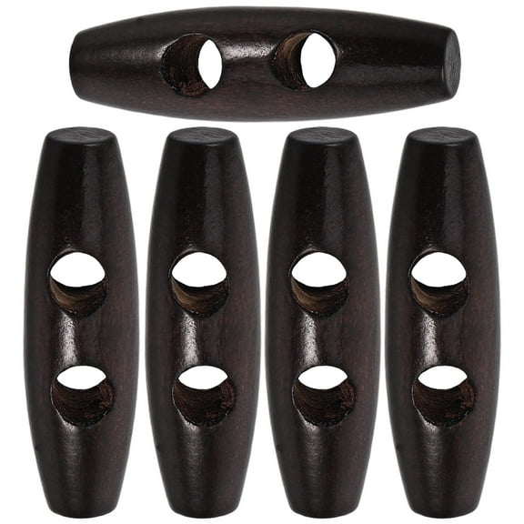 Pretyzoom 20Pcs Horn Button Repair Kit Toggle Buttons Versatile Design Dark Brown Closure for Jackets
