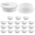 thumbnail image 1 of Pretyzoom 20Pcs White Plastic Desk Grommet Hole Covers Cable Organizers Round Cord Plugs for Car, 1 of 8