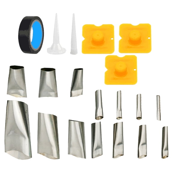 Pretyzoom 20Pcs Home Use Caulking Nozzle Kit Stainless Steel Sealant Applicator with Assorted Colors