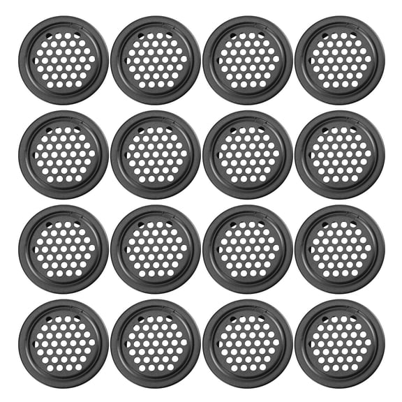 Pretyzoom wall vents for home interior Air Ventilation Hole Black Stainless Steel 20pcs