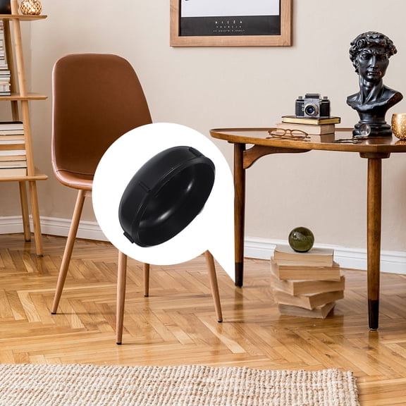 Pretyzoom 24Pcs Chair Glides Black Plastic Foot Pads for Furniture Noise Reduction and Stability