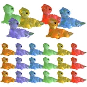 Pretyzoom 24pcs Glowing Mini Lizard Figurines for Garden and Home Decor, Small Animal Statues for Landscape Decoration