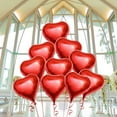 thumbnail image 1 of Pretyzoom 25Pcs Red Aluminum Foil Party Balloons Love Heart Decoration, 1 of 8