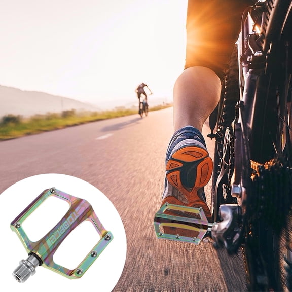Pretyzoom Anti-Slip Bike Pedal Multi Aluminum Alloy Practical Design for Bike 2Pcs