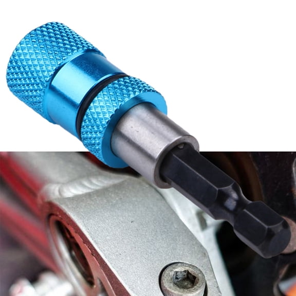 Pretyzoom 2Pcs Magnetic Screwdriver Bit Adapter Stainless Steel Extension Bar for Confined Areas