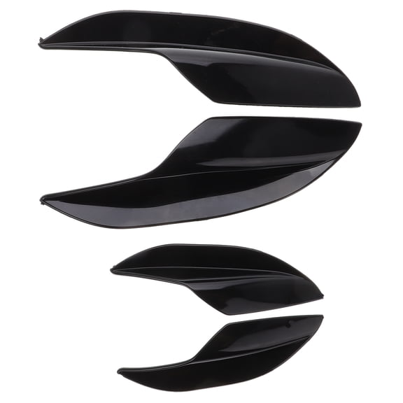 Pretyzoom 2Pairs Black Carbon Fiber Rear Bumper Diffuser Car Spoiler Automotive Tail Spoiler Vehicle Accessory