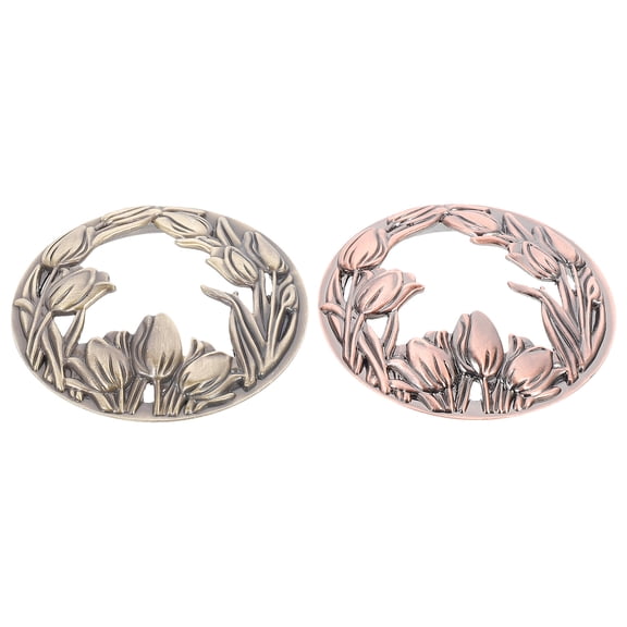 Pretyzoom 2Pcs Decorative Candle Cup Lids Made of Zinc Alloy Assorted Colors for Home and Party