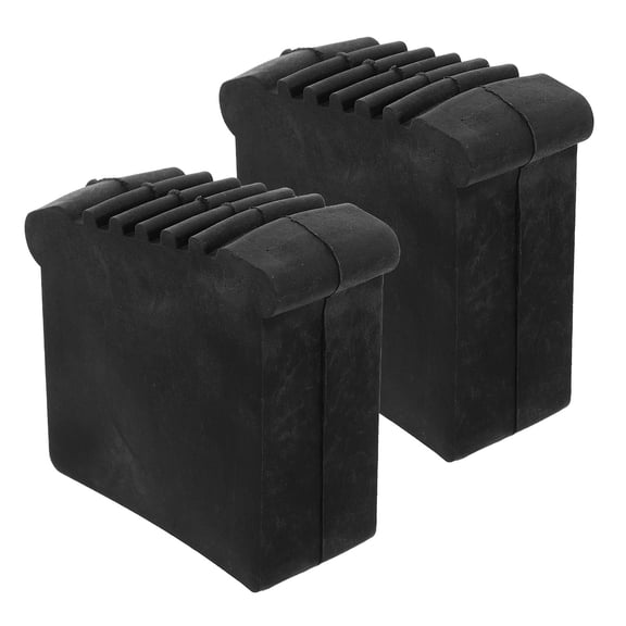 Pretyzoom 2Pcs Black Rubber Ladder Foot Caps Floor Protectors for Step and Extension Ladders