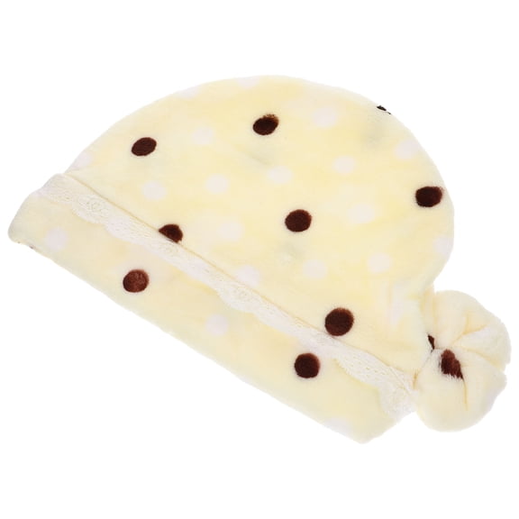 Pretyzoom 2Pcs Portable Maternity Hat Blue Flannel Cozy Household Confinement Cap