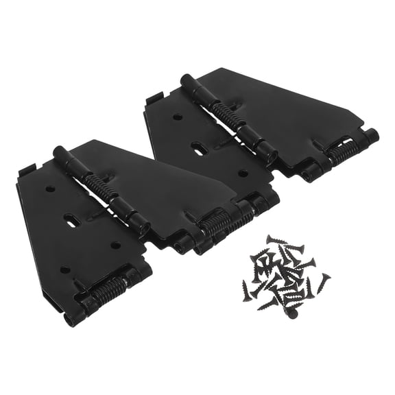 Pretyzoom 2Pcs Black Folding Table Brackets with Heavy Duty Butterfly Leaf Hinge for Furniture