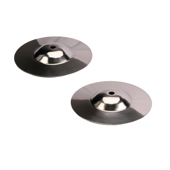 Pretyzoom 2Pcs Crash Cymbals Melodious Sound Silver Drum Symbols Crash Practice