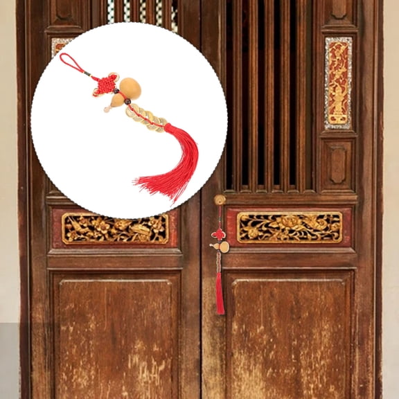 Pretyzoom 2Pcs Tassel Gourd Pendant with Chinese Elements for Ceiling and Background Wall Decor