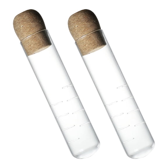 Pretyzoom Glass Tea Infuser, Transparent, Clear Glass, Convenient Cork Stopper, Easy to Use, for Home, 2Pcs