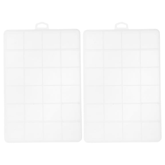 Pretyzoom 2Pcs Lightweight White Tackle Box for Fishing Gear and Small Parts Storage