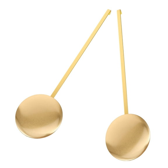 Pretyzoom Silent Golden Iron Clock Pendulum, Accurate Timekeeping, Elegant Design, Ideal for Bedrooms, 2Pcs