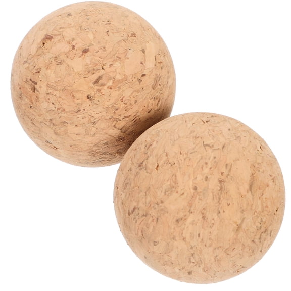 Pretyzoom 2Pcs Yellow Wooden Ball Corks Eco Friendly Reusable Wine Bottle Stoppers for Sealing